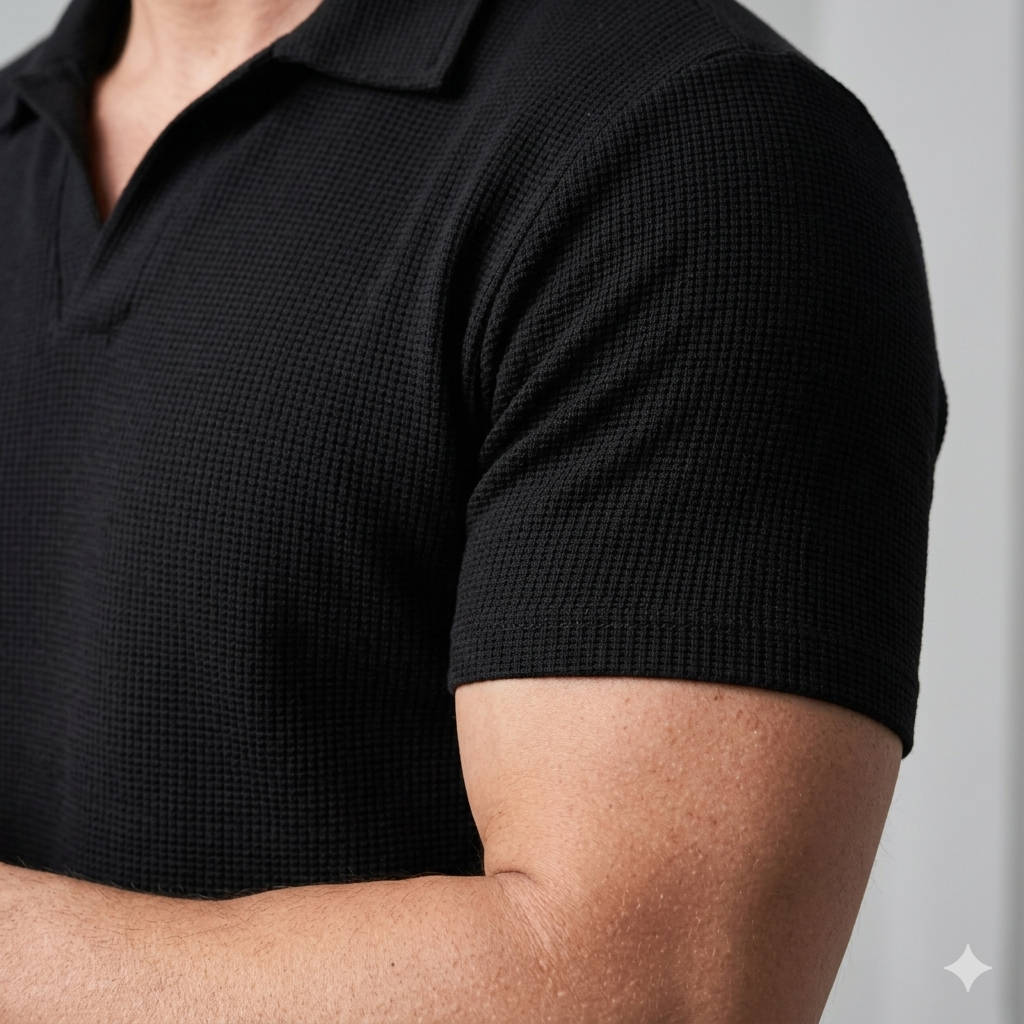 Detalhe do acabamento da Polo Italiana